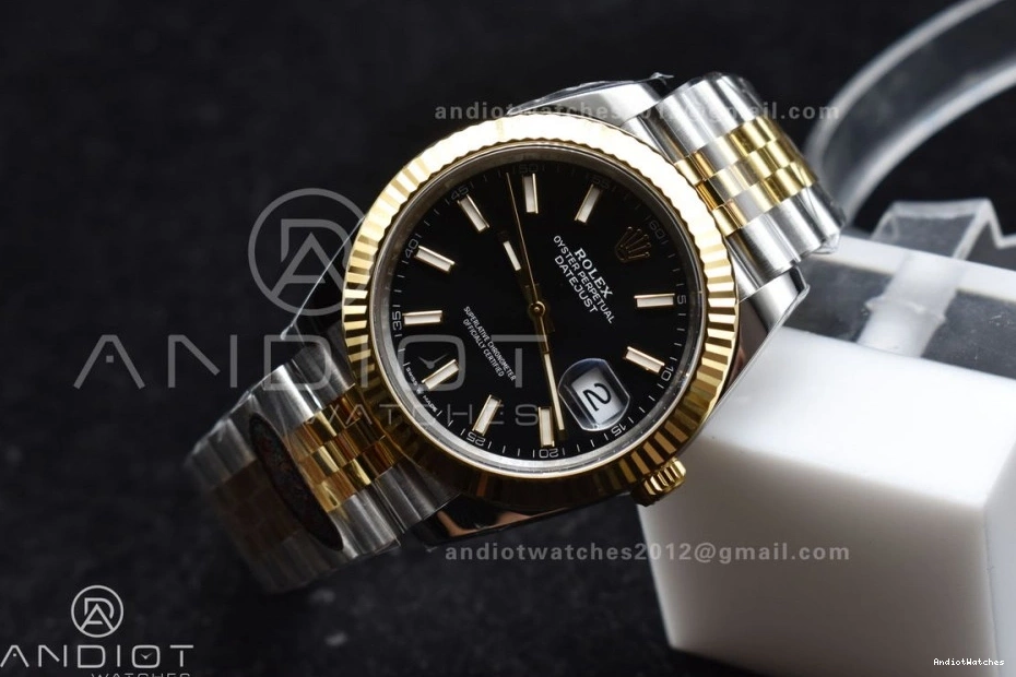 904L VR SS 41 MoistureWicking 126333 YG 602 Stick DateJust Jubilee 1:1 Bracelet on Black Steel Clean Best Edition Dial 0108